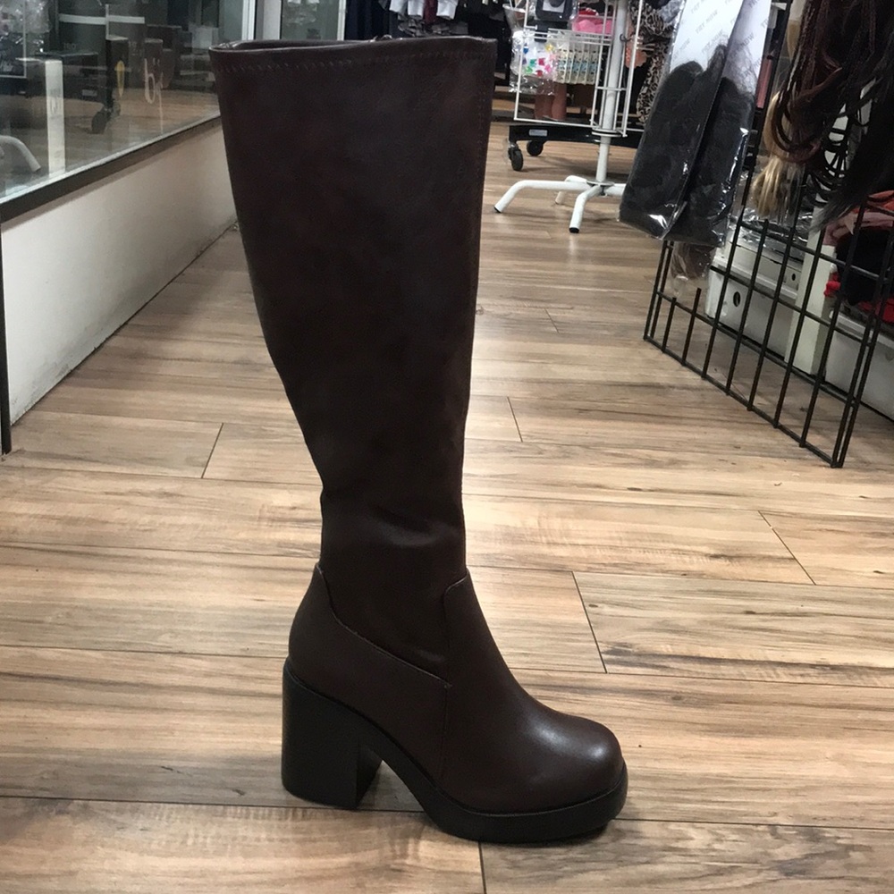 Sonia-S Brown Platform boots - Final Sale